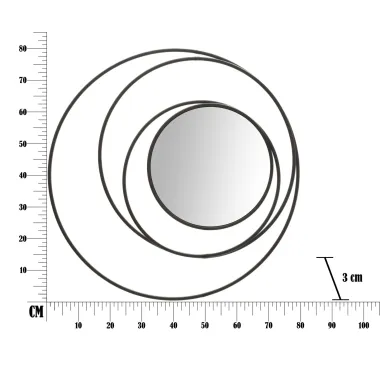 LUSTRO DARK Ø 80X3 cm